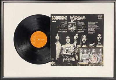 Lot 75 - SCORPIONS - FULL SET OF SIGNATURES IN FRAMED DISPLAY.