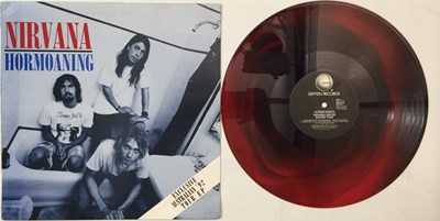 Lot 38 - NIRVANA - HORMOANING: EXCLUSIVE AUSTRALIAN '92 TOUR EP 12" (RED/ BLUE SWIRLED VINYL - GEF21711))