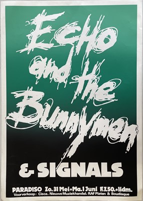 Lot 99 - ECHO AND THE BUNNYMEN - ORIGINAL 1981 AMSTERDAM PARADISO POSTER.