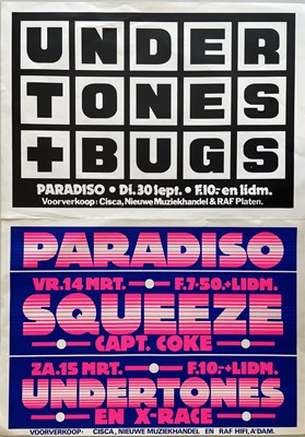 Lot 97 - THE UNDERTONES - A PAIR OF ORIGINAL PARADISO AMSTERDAM POSTERS.