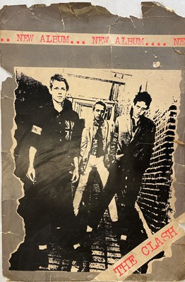 Lot 95 - THE CLASH - ORIGINAL 1977 'NEW ALBUM' LP POSTER.