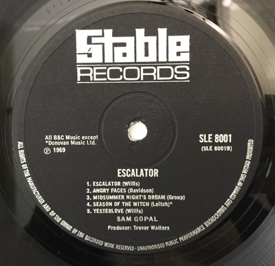 Lot 92 - SAM GOPAL - ESCALATOR LP (SLE 8001 - UK ORIGINAL PRESSING)