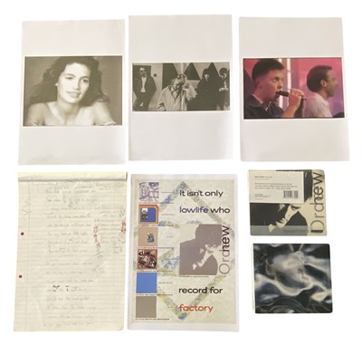 Lot 314 - LOWLIFE COLLECTION TO INCLUDE NOTEBOOK WITH STUDIO RECORDING NOTES FOR DIFFERENT MIXES