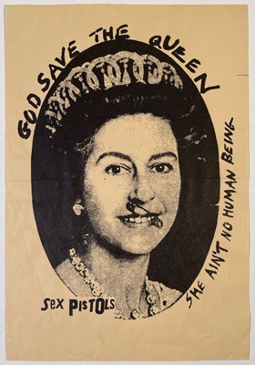 Lot 564 - THE SEX PISTOLS - GOD SAVE THE QUEEN HANDBILL / MINI POSTER.