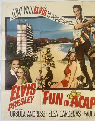 Lot 409 - ELVIS PRESLEY - ORIGINAL FUN IN ACAPULCO (1963) UK QUAD POSTER.
