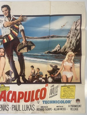 Lot 409 - ELVIS PRESLEY - ORIGINAL FUN IN ACAPULCO (1963) UK QUAD POSTER.