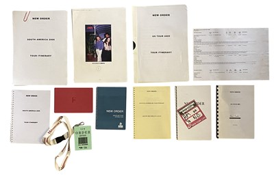 Lot 317 - NEW ORDER TOUR ITINERARIES FROM 2001 TO 2006