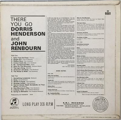 Lot 211 - DORRIS HENDERSON AND JOHN RENBOURN - THERE YOU GO! LP (UK ORIGINAL - COLUMBIA - SX 6001)