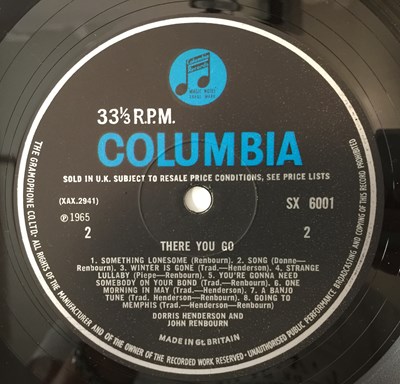 Lot 211 - DORRIS HENDERSON AND JOHN RENBOURN - THERE YOU GO! LP (UK ORIGINAL - COLUMBIA - SX 6001)