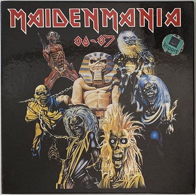 Lot 208 - IRON MAIDEN - MAIDEN MANIA 80-88 BOX SET (GREEK 2ND PRESS - OFFICIAL 1987)