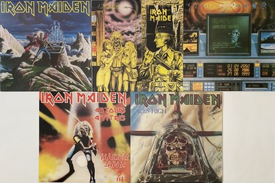 Lot 208 - IRON MAIDEN - MAIDEN MANIA 80-88 BOX SET (GREEK 2ND PRESS - OFFICIAL 1987)
