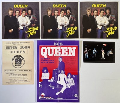 Lot 454 - QUEEN - ORIGINAL 1979 PARIS HANDBILL/MINI POSTER.