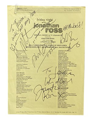 Lot 320 - TOP OF THE POPS & JONATHAN ROSS SCRIPTS