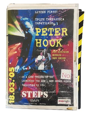 Lot 321 - FOLDER FILLED WITH POSTERS FOR PETER HOOK & HACIENDA GIGS
