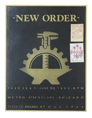 Lot 33 - NEW ORDER 1983 CHICAGO FRAMED POSTER