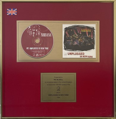 Lot 384 - NIRVANA - CD SALES AWARD.