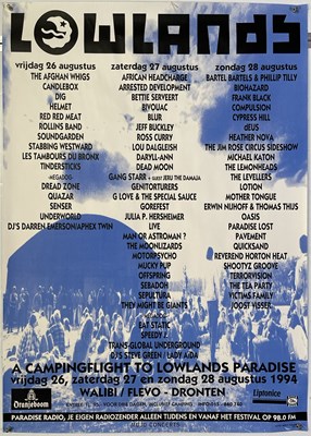 Lot 234 - OASIS / APHEX TWIN / BLUR / JEFF BUCKLEY AND MORE - A 1994 DUTCH FESTIVAL POSTER.