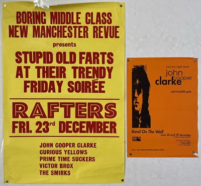 Lot 236 - JOHN COOPER CLARKE - PAIR OF ORIGINAL CONCERT POSTERS.