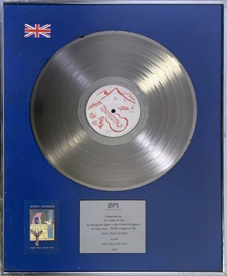 Lot 385 - AZTEC CAMERA - ORIGINAL BPI AWARD.