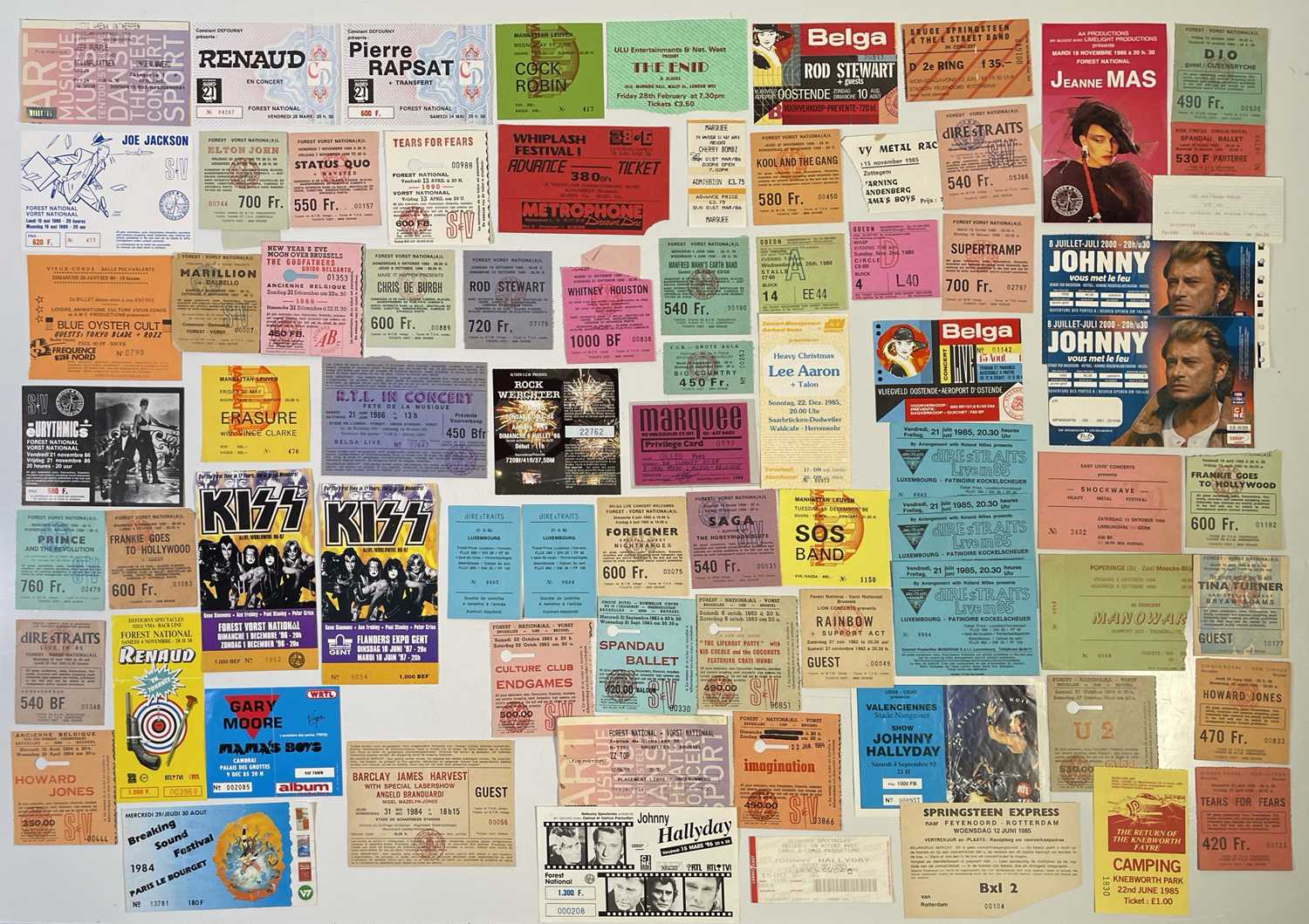 Rock Concert Collection Lot 173 - ROCK AND POP TICKET COLLECTION.