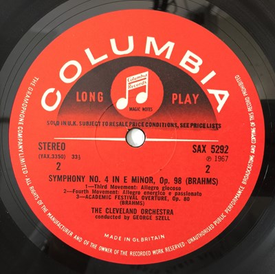 Lot 623 - GEORGE SZELL - BRAHMS: SYMPHONY NO.4 LP (UK ORIGINAL - COLUMBIA - SAX 5292)