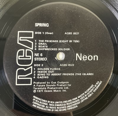 Lot 238 - SPRING - S/T LP (UK STEREO ORIGINAL - RCA NEON - NE 6)