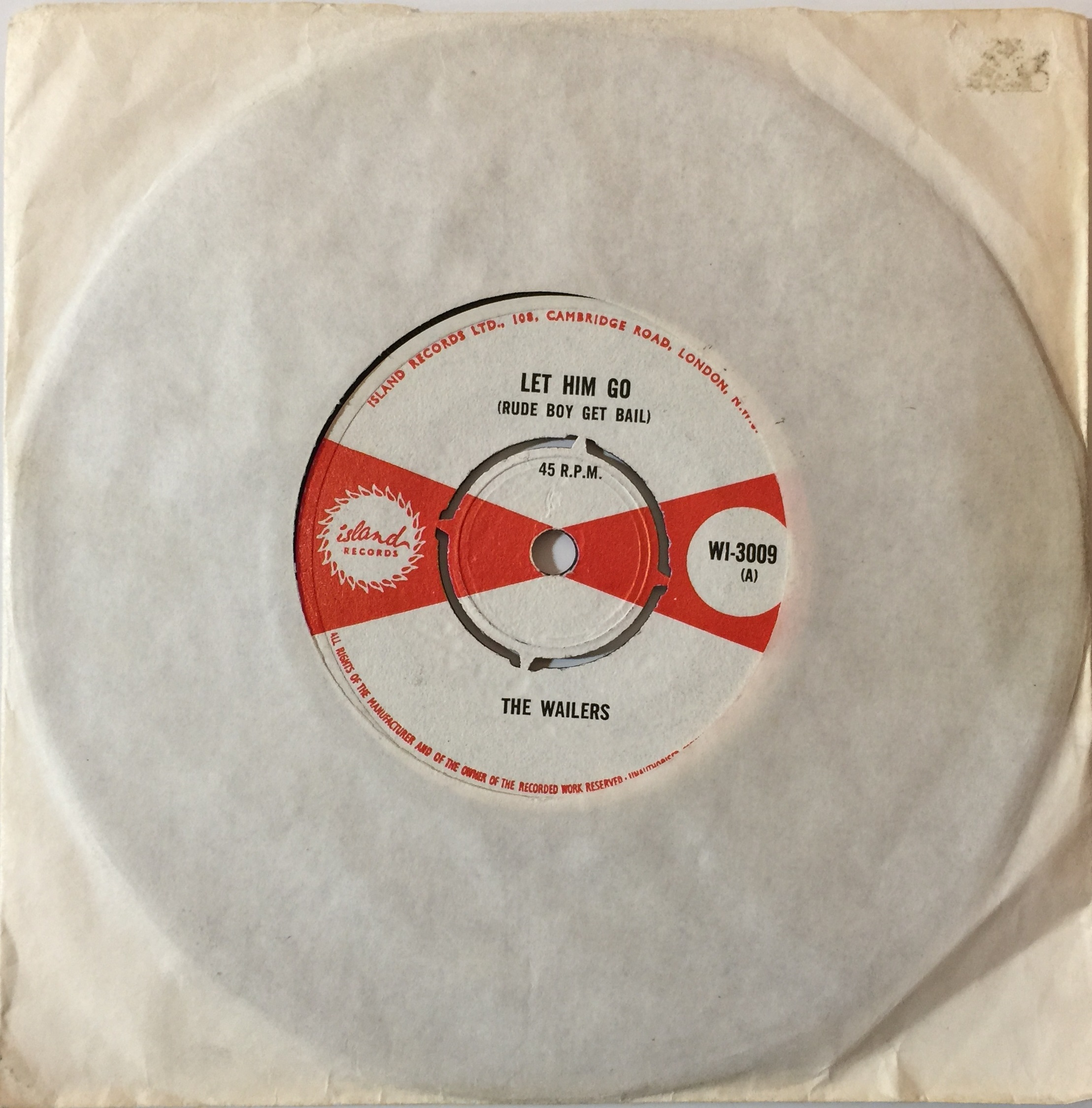 Lot 209 - THE WAILERS - LET HIM GO (RUDE BOY GET