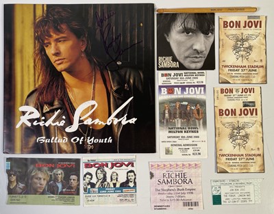 Lot 328 - BON JOVI INTEREST / RICHIE SAMBORA SIGNED 12"