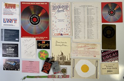 Lot 130 - TICKETS AND PASSES INC INVITES/PROGRAMMES FOR 1980S INDUSTRY AWARDS.