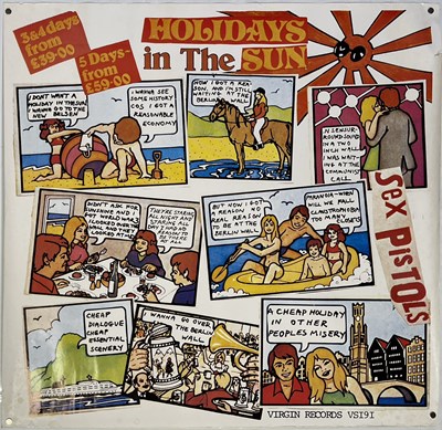 Lot 585 - SEX PISTOLS - HOLIDAY IN THE SUN POSTER.