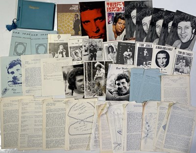 Lot 69 - TOM JONES FAN CLUB ITEMS TO INC SIGNED PHOTOS.