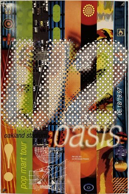 Lot 239 - U2 /OASIS- 1997 OAKLAND STADIUM POSTER.