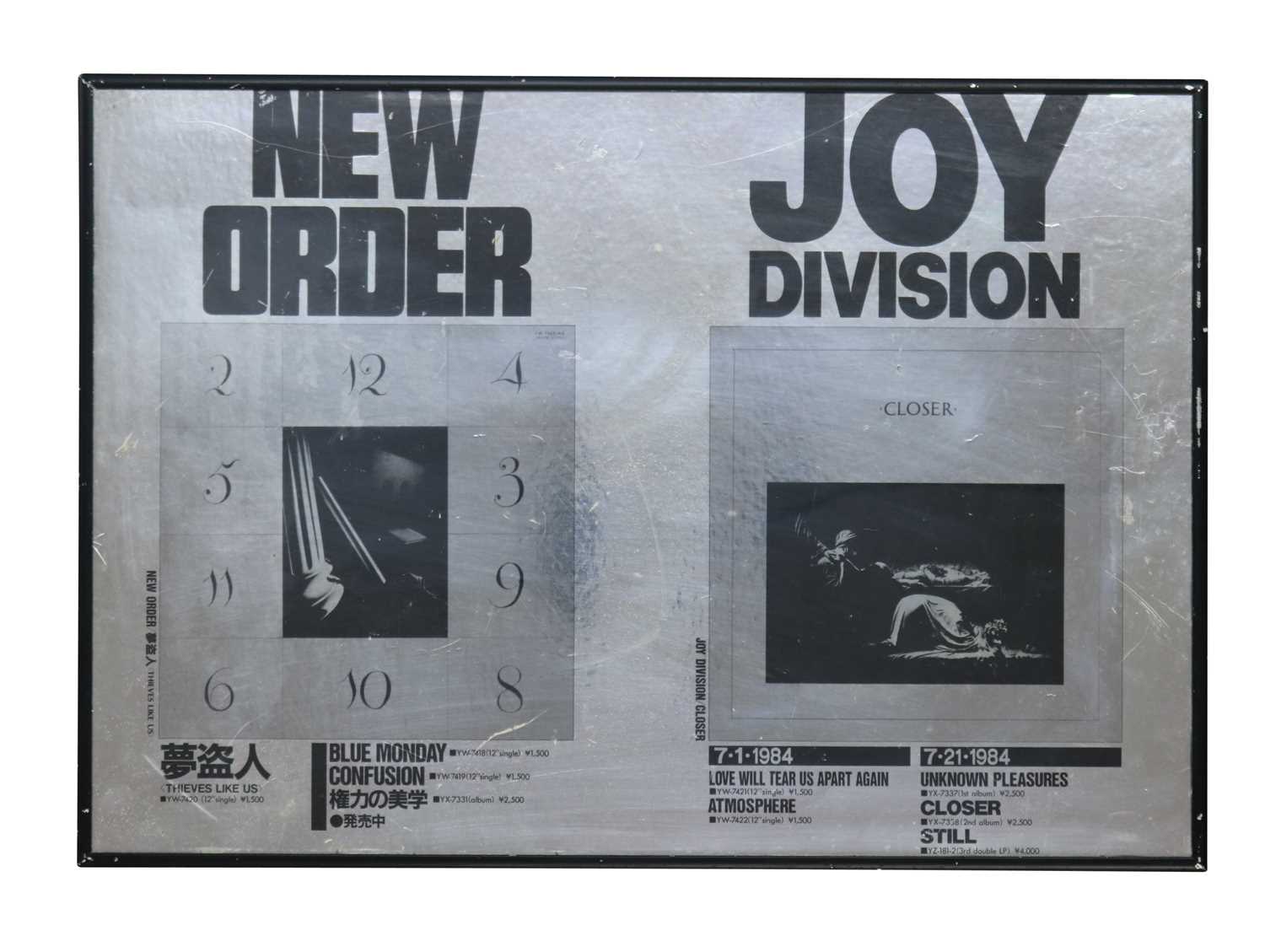 Lot 35 - NEW ORDER & JOY DIVISION 1984 JAPANESE PROMO POSTER