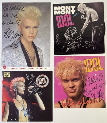 Lot 336 - BILLY IDOL SIGNED ITEMS.