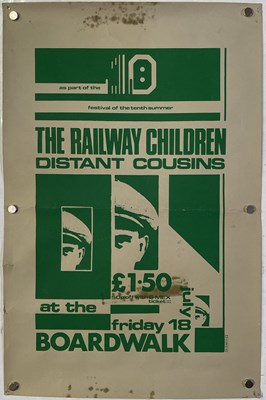 Lot 243 - FACTORY RECORDS / MANCHESTER MUSIC - FESTIVAL OF THE 10TH SUMMER POSTER - RAILWAY CHILDREN / DISTANT COUSINS.