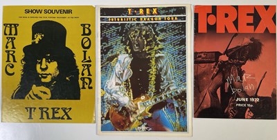 Lot 503 - MARC BOLAN / T.REX - COLLECTION OF ORIGINAL CONCERT PROGRAMMES INC JUNE 1972. ﻿