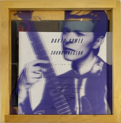 Lot 476 - DAVID BOWIE - LIMITED EDITION RYKO SOUND + VISION WOODEN BOX SET WITH BOWIE SIGNATURE.