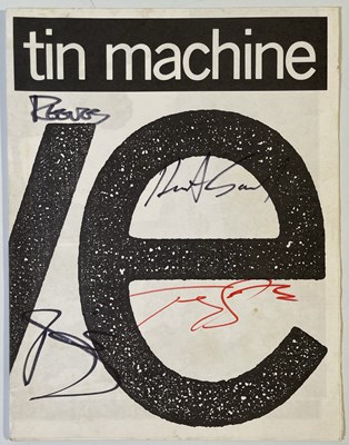 Lot 481 - DAVID BOWIE - FULLY SIGNED 1989 TIN MACHINE PROGRAMME.