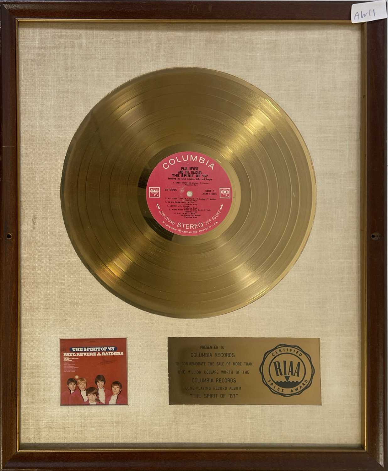 Lot 389 - PAUL REVERE AND THE RAIDERS - OFFICIAL RIAA