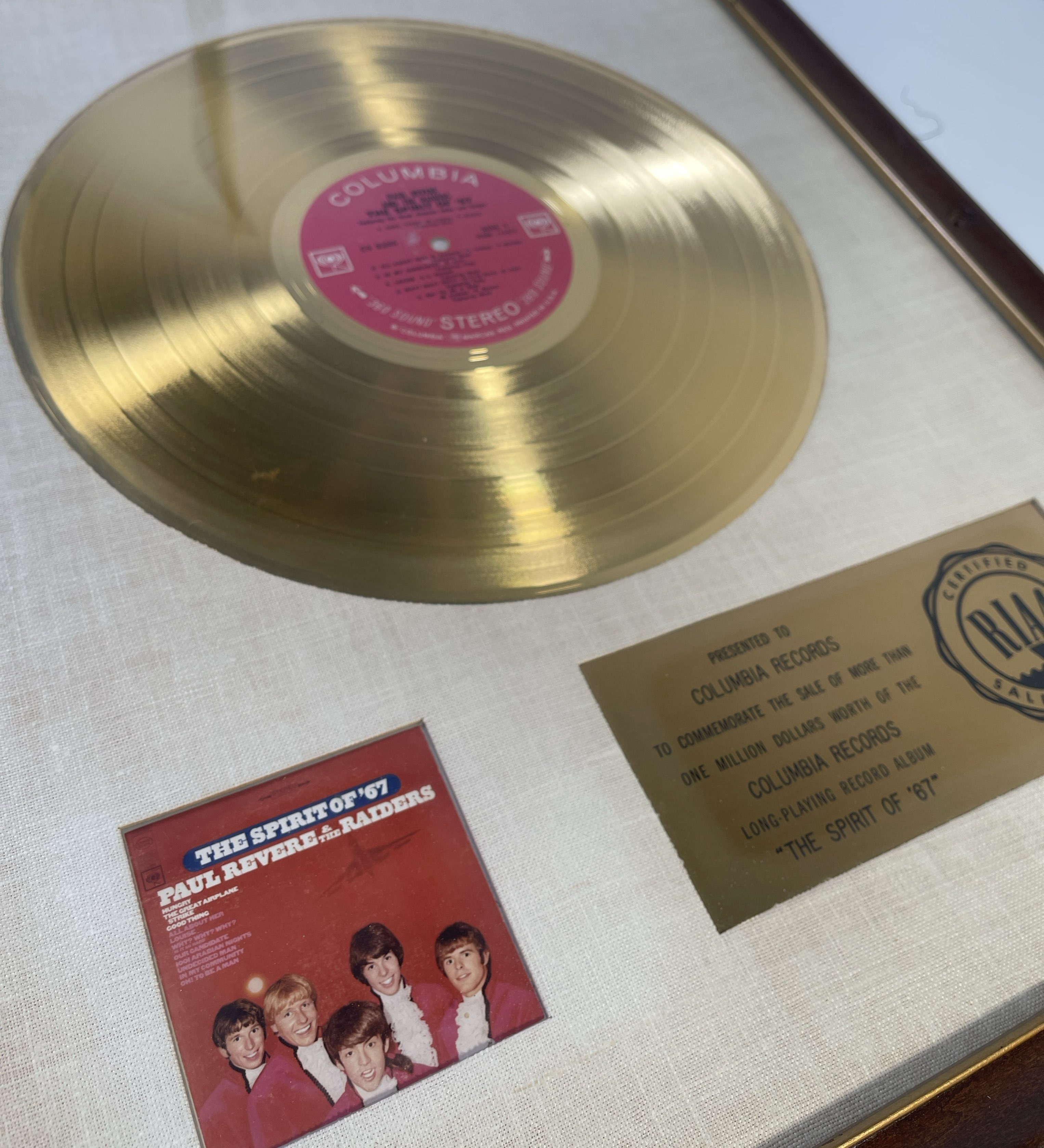 Lot 389 - PAUL REVERE AND THE RAIDERS - OFFICIAL RIAA