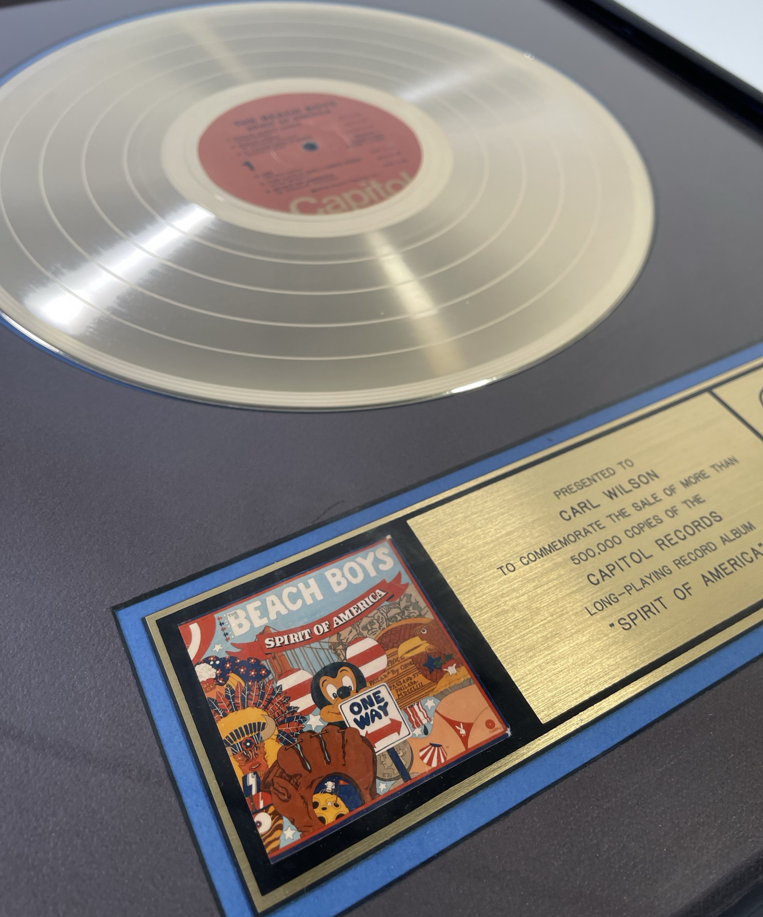 Lot 391 - THE BEACH BOYS - OFFICIAL RIAA GOLD DISC