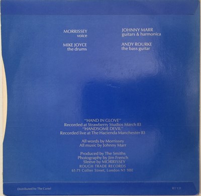 Lot 258 - THE SMITHS - HAND IN GLOVE - ORIGINAL 'NEGATIVE' SLEEVE DESIGN (RT 131)