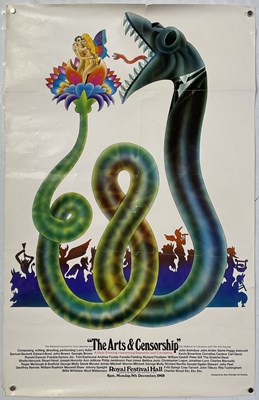 Lot 246 - GRATEFUL DEAD INTEREST - ORIGINAL ALAN ALDRIDGE DESIGNED ART & CENSORSHIP POSTER, 1968.