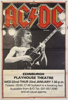 Lot 247 - AC/DC - 1986 EDINBURGH PLAYHOUSE CONCERT POSTER.