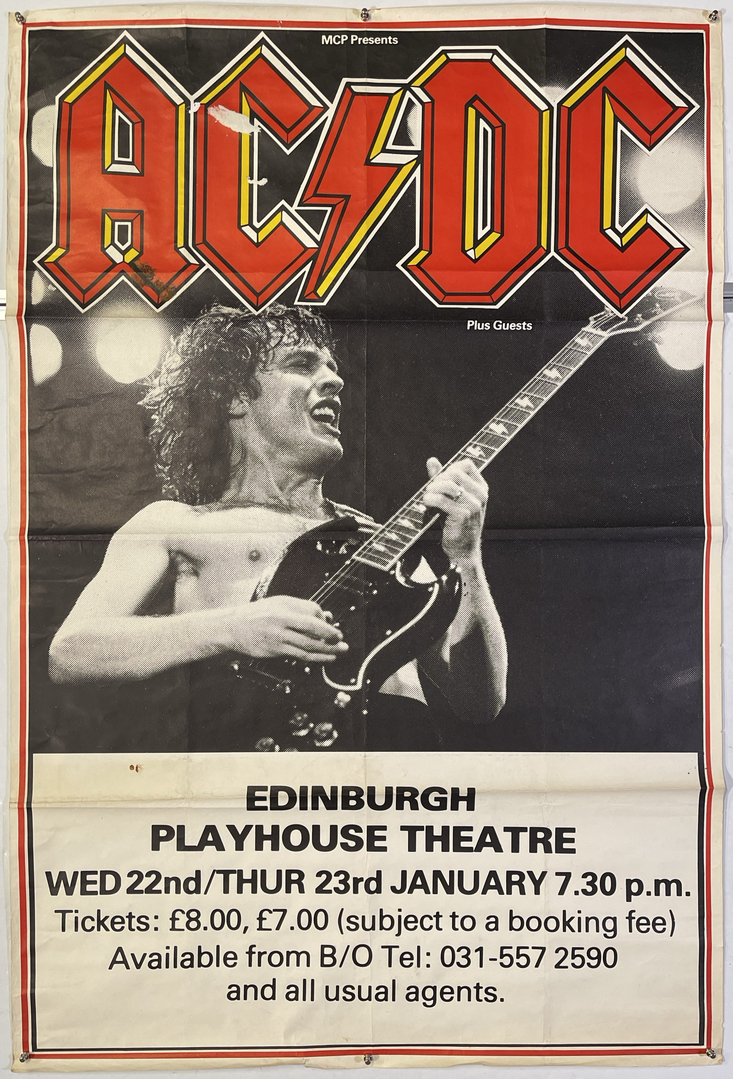 Lot 247 - AC/DC - 1986 EDINBURGH PLAYHOUSE CONCERT