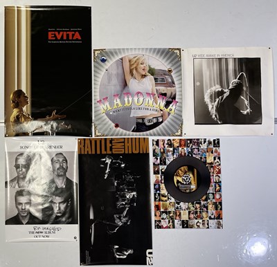 Lot 74 - MUSIC MEMORABILIA INC MADONNA/U2.