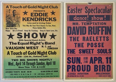 Lot 257 - ORIGINAL VINTAGE BOXING STYLE SOUL CONCERT POSTERS INC EDDIE KENDRICKS / DAVID RUFFIN.