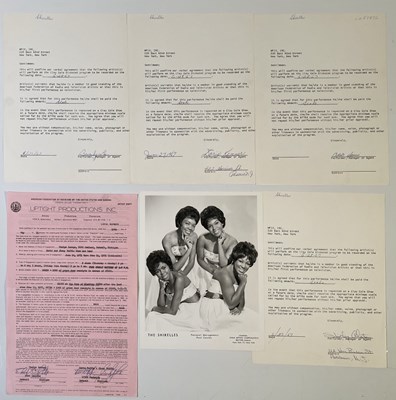 Lot 355 - SOUL MUSIC / MOTOWN - SIGNED ARTISTS CONTRACTS - SHIRELLES / DAVID RUFFIN.