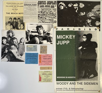 Lot 169 - DUTCH CONCERT FLYERS, BOOKLETS AND TICKETS COLLECTION INC ROLLING STONES / GRATEFUL DEAD.