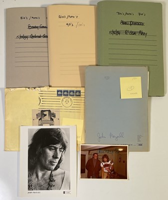 Lot 449 - JOHN MAYALL- BIOGRAPHIES AND PRESS PACK COLLECTION - INC JOHN MAYALL SIGNED ITEMS - 1970S-1990S.